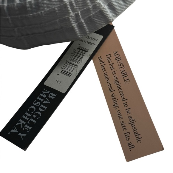 Badgley Mischa Women’s Crochet Crown Bucket Hat, white bow NEW - Picture 8 of 10